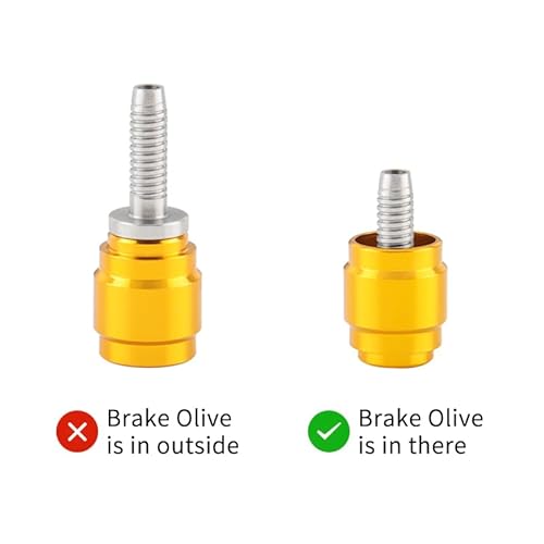 4 sets Bicycle Brake Olive Connecting Insert Kit for Avid SRAM Bike Hydraulic Disc StealthamaJig Brake Hose STEALTH-A-MAJIG Quick Install, Red