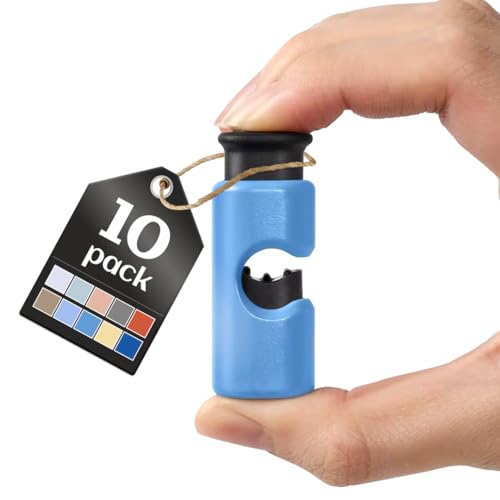 VALUCKEE Squeeze and Lock Bread Bag Clips - 10 Pack, Bright Colors