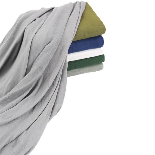 Large Olive Muslin Swaddle Blanket for Newborns - 100% Viscose
