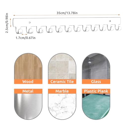 Mecnmsa 13.8-Inch Acrylic Wall-Mounted Necklace Organizer - Clear 2 Pack