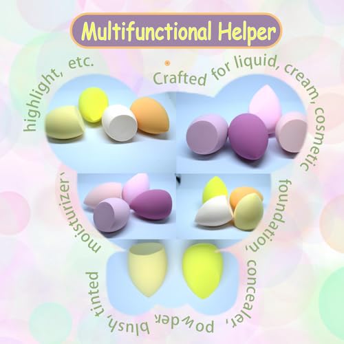 Benepoint Makeup Sponge Set - Soft Latex-Free Blending Sponges 4Pcs