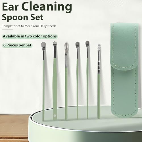 12-Piece Carbon Steel Ear Cleaning Set with Leather Storage Case
