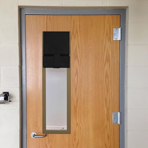 NICETOWN 100% Blackout Door Curtain Panel - 10"W x 30"L, Black