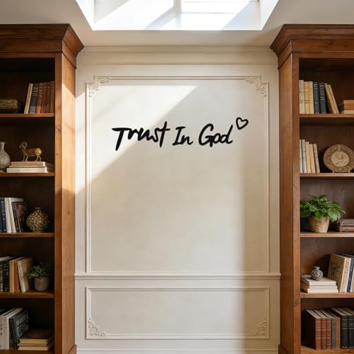 Trust in God Wall Art - 22.8"L x 5.8"W Christian Decor