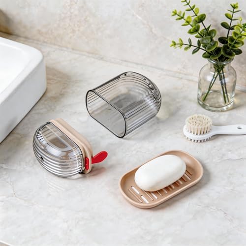 Karebeen Travel Soap Case 2 Pack - Leakproof Coffee Container