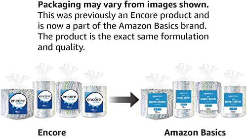 Amazon Basics 8.62 Inch Disposable Paper Plates - Pack of 880, Sturdy & Microwave Safe