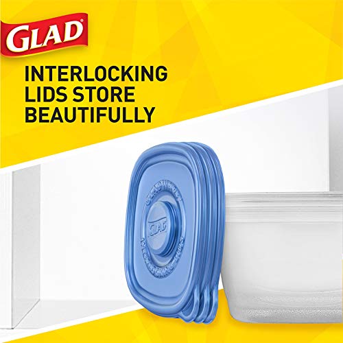 Glad GladWare Medium Rectangle Food Storage Containers, 24 oz, 30 Count