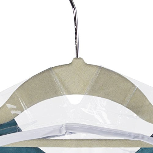 Set of 3 Clear Vinyl Shoulder Covers - Dust Protection for Garments
