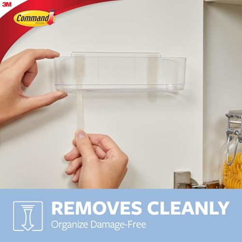 Command Clear Medium Caddy with 4 Clear Strips - Transparent