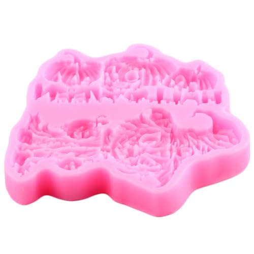 Halloween Witch & Pumpkin Silicone Fondant Molds for Baking