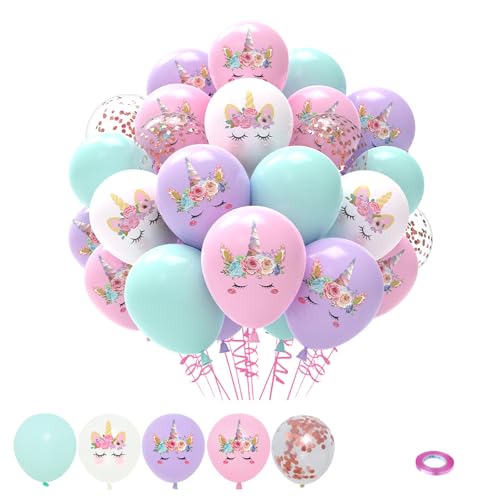 51 Pcs Unicorn Pastel Balloons for Birthday Party Decor