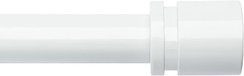 Byondeth Curtain Rods - Adjustable 16 to 120 Inches | 1 Inch Diameter, White with Aluminium End Caps