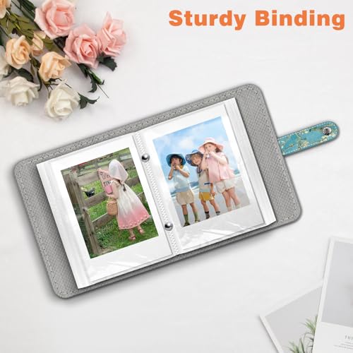 Fintie Mini Photo Album for 2x3 Inch Photos - 52 Pocket Travel Memory Book