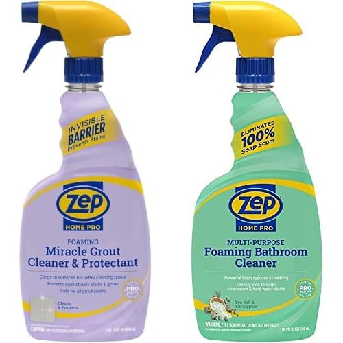 Zep Miracle Grout Cleaner & Multi-Purpose Bathroom Cleaner Bundle - 32 Fl Oz