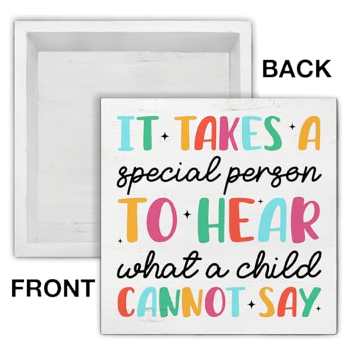 Thank You Gift for Special Education Teacher - T02 Wood Block Sign 5"x5"