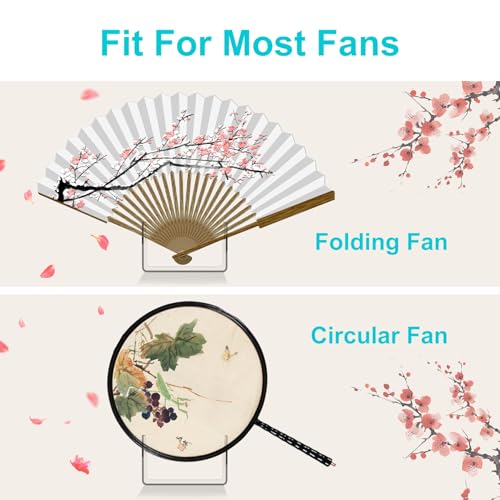Boloyo Clear Acrylic Fan Display Stand for Traditional Handheld Fans
