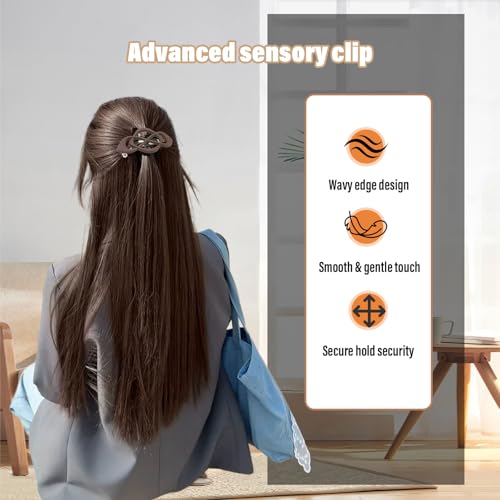 Sparkling Crystal Rhinestone Braided Hair Clip Double Layer Hair Barrette
