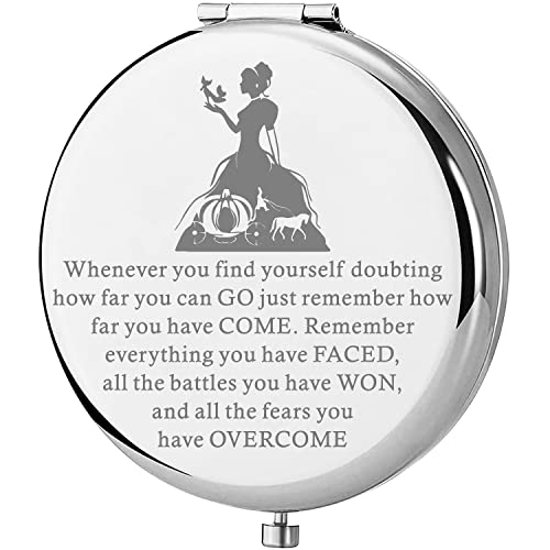 Compact Makeup Mirror - Inspirational Fairy Tale Design, 2.55-Inch