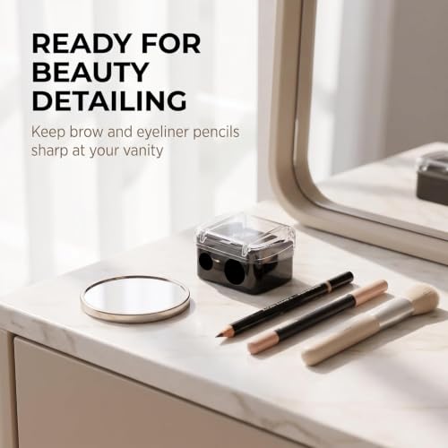 Dual Hole Makeup Pencil Sharpener for Eyeliner and Lip Liner
