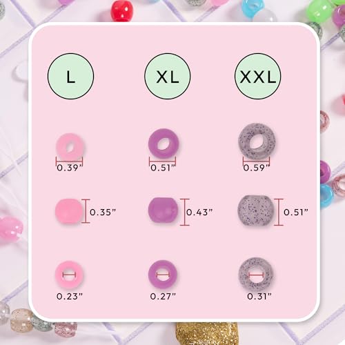 Red by Kiss Glow in the Dark Hair Beads - Large Assorted