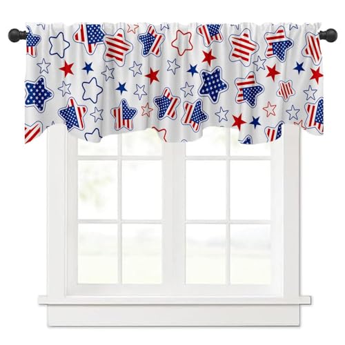 Independence Day American Flag Valance Curtain - 54x18 inch