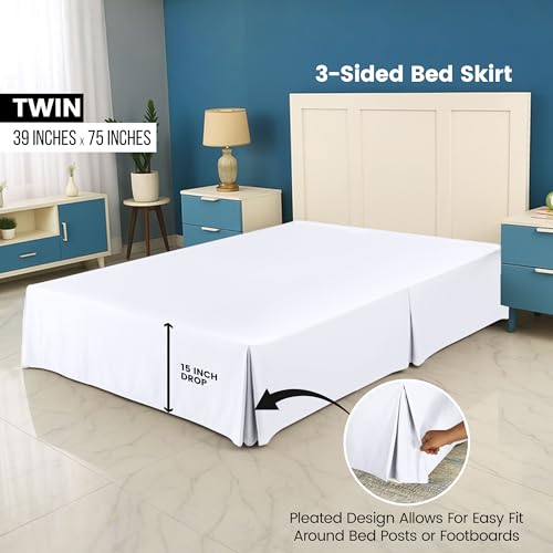 Utopia Bedding Twin Bed Skirt - Soft Microfiber with 15" Drop