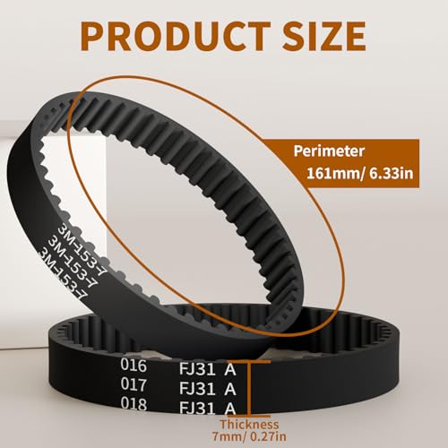 Replacement Vacuum Belts for Shark APEX & Vertex Ultralight, 2-Pack