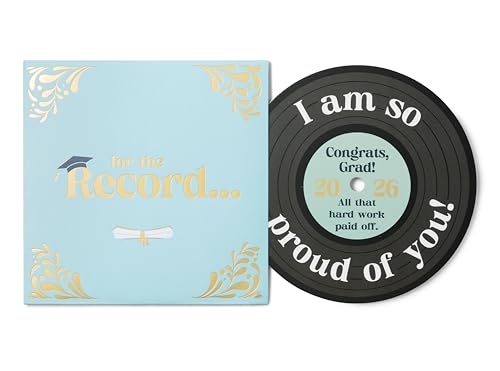 Vinyl Record Graduation Card for High School & College 2026