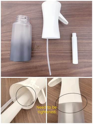ZALUJMUS Continuous Spray Bottle 200ml Ultra Fine Mist Sprayer for Hair