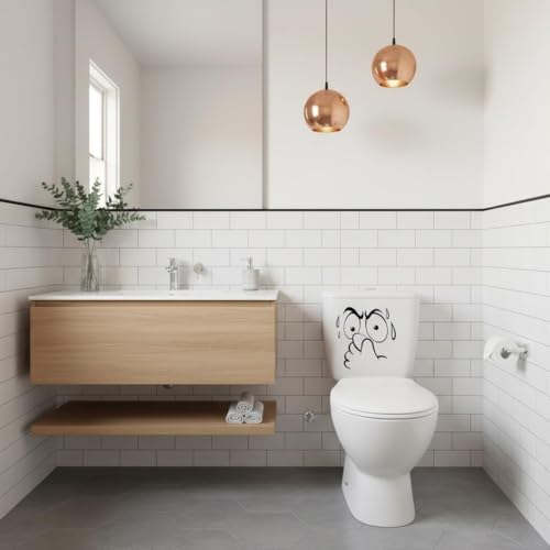 Abstract Animal Print Toilet Lid Decals - Humorous Bathroom Stickers