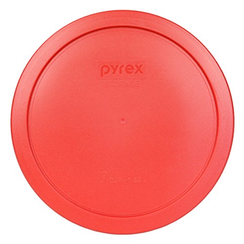 Pyrex 7402-PC Poppy Red Replacement Lids (4-Pack) - USA Made