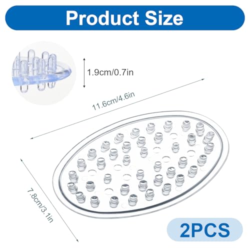Matwsec Clear Plastic Soap Dish - 2PCS with Drainage Design