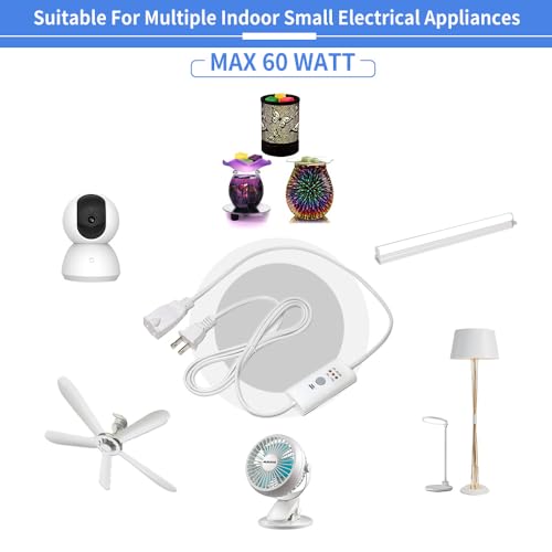 HUNANBANG Auto-Off Timer Switch for Wax Warmers & Small Appliances, White A