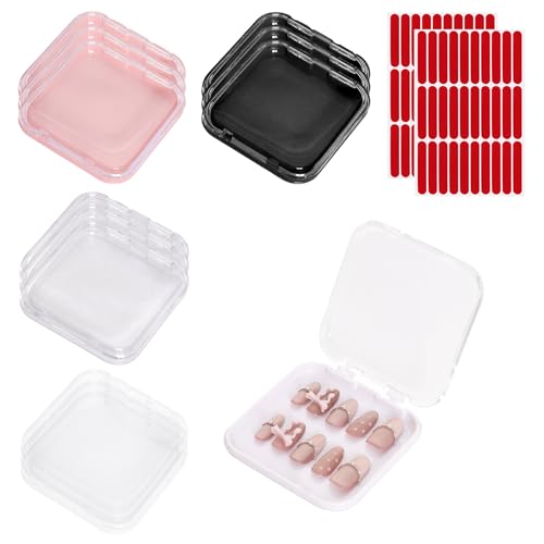14 Pcs Press On Nail Storage Box Set with Adhesive Tapes for Nail Art