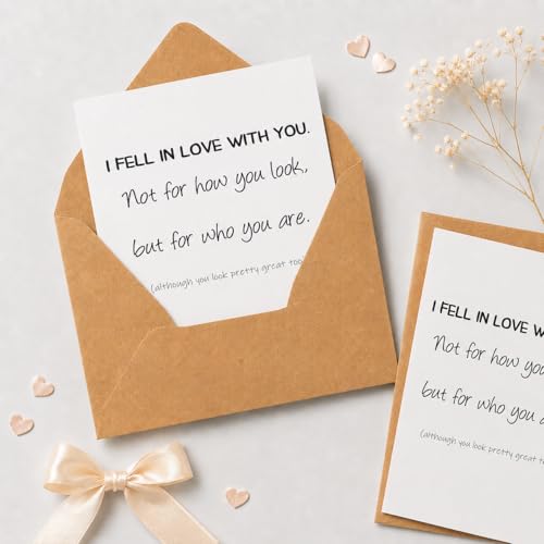 Romantic Anniversary Card for Him or Her - Love You For Who You Are