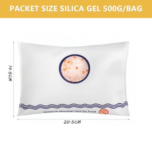 500g Rechargeable Silica Gel Desiccant Pack - Reusable Moisture Absorber