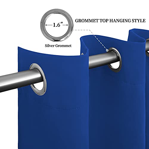 Easy-Going Classic Blue Blackout Curtains - 2 Panels 52x63 in