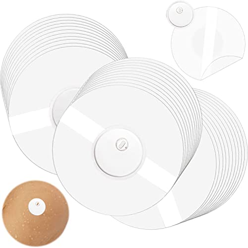 40 Pack Freestyle Libre 3 Sensor Covers,Pre-Cut Adhesive Tape with No Glue on The Center,Waterproof and Strong Stick That Protects Your Sensor continuously for 14 Days (White)
