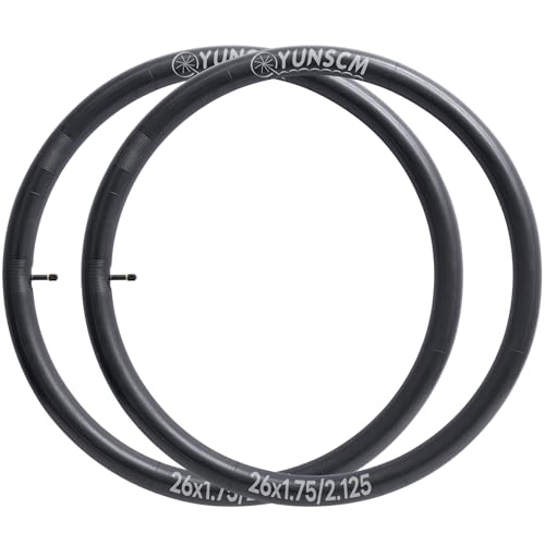 26" Bike Tubes 26x1.75/1.95/2.0/2.10/2.125 AV Schrader Valve 26" Bicycle Tubes Compatible with 26 x 1.75 26 x 1.95 26 x 2.0 26 x 2.10 26 x 2.125 Mountain Bike Tire Tubes-2-PCS