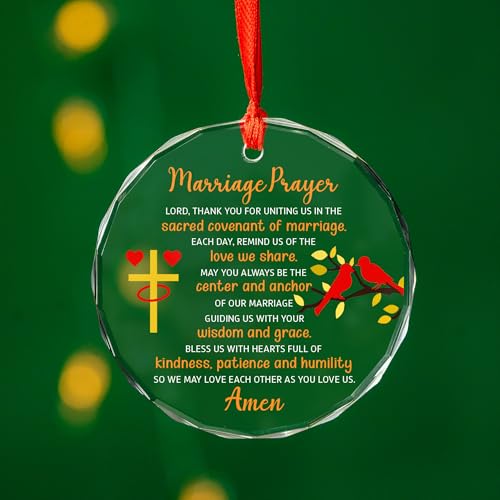 Marriage Prayer Ornament 2025 - Christian Wedding Gift for Couples