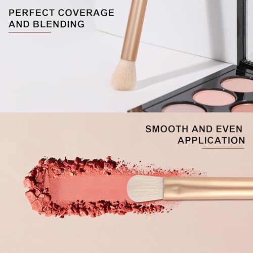 DUcare Fluffy Eyeshadow Blending Brush - Vegan Makeup Brush for Cream and Powder