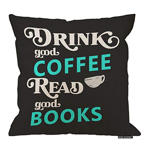 HGOD DESIGNS Decorative 18x18 Cotton Linen Throw Pillow Cover - Double-Sided Print