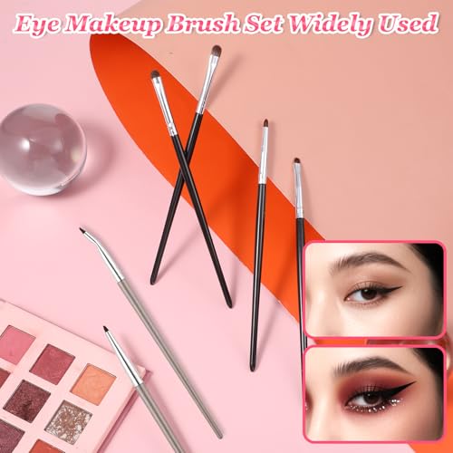 Tweruna 6 PCS Small Eyeshadow Brush Set, Mini Smudge & Detail Brushes