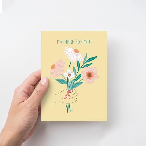 Sweetzer & Orange Elegant Sympathy Card - Floral 5x7” with Gold Foil