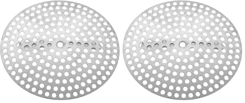 Danco Clip-Style Shower Drain Cover for 3-3/8 Inch Drains, Chrome (2 Pack)