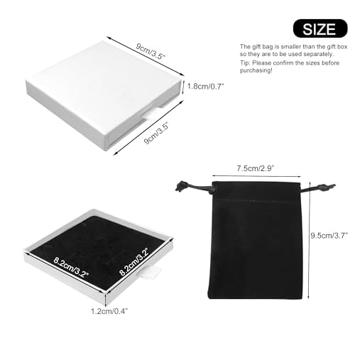Quacc White Jewelry Gift Box & Organizer for Necklaces & Bracelets
