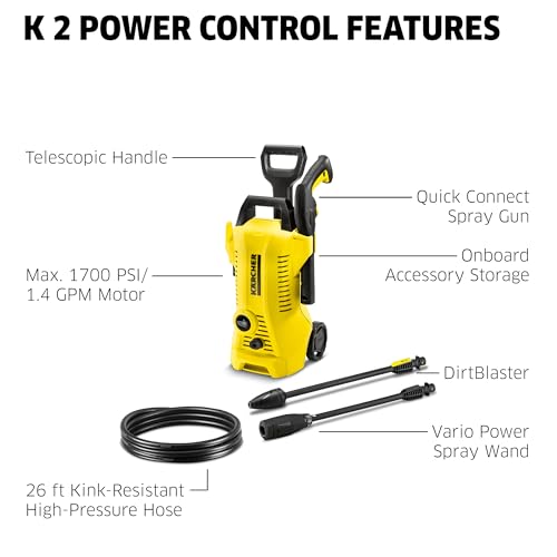 Kärcher K 2 Power Control Electric Pressure Washer - 1700 PSI, 1.45 GPM