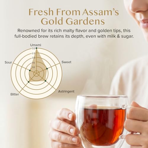 VAHDAM Assam Gold Second Flush Black Tea - Premium Loose Leaf, 50+ Cups