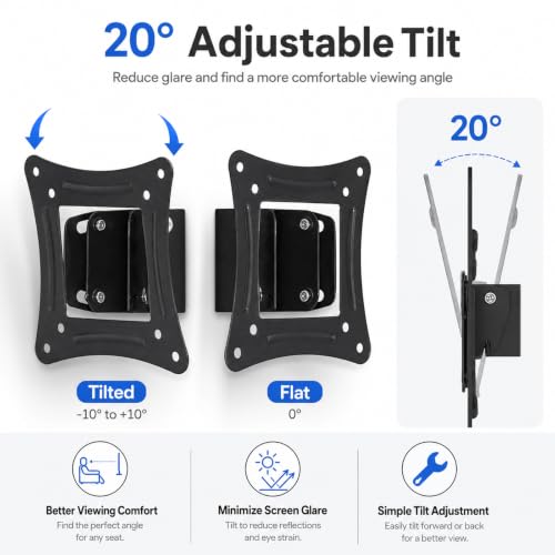 Tilting TV Wall Mount Bracket for 14-24 Inch LCD Monitors