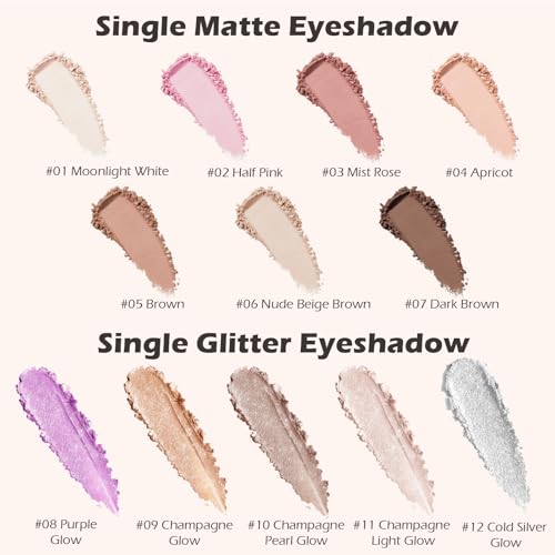 WTFACE Single Matte Mini Eyeshadow Palette with Brush Apricot #04